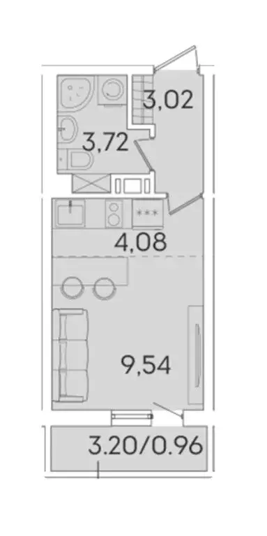 Квартира-студия: Мурино, Графская улица, 6к4 (20.4 м) - Фото 1