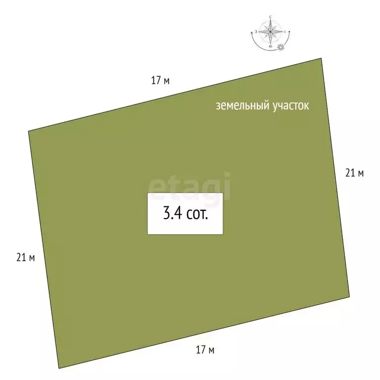 Участок в Черепановский район, посёлок Спутник (3.4 м) - Фото 0