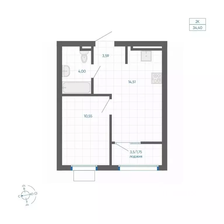 1-к кв. Челябинская область, Челябинский городской округ, пос. ... - Фото 1