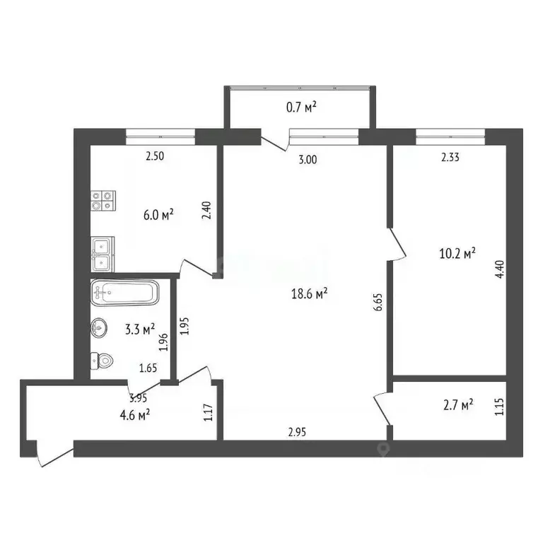 2-к кв. Мордовия, Саранск Восточная ул., 17 (45.1 м) - Фото 1