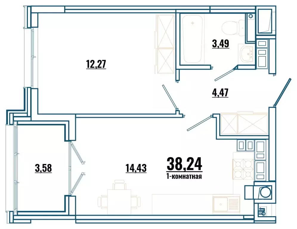 1-к кв. Ростовская область, Ростов-на-Дону, Нахичевань  (38.24 м) - Фото 0