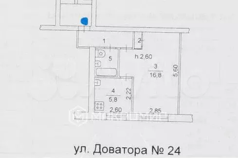 1-к. квартира, 31,5 м, 2/5 эт. - Фото 0