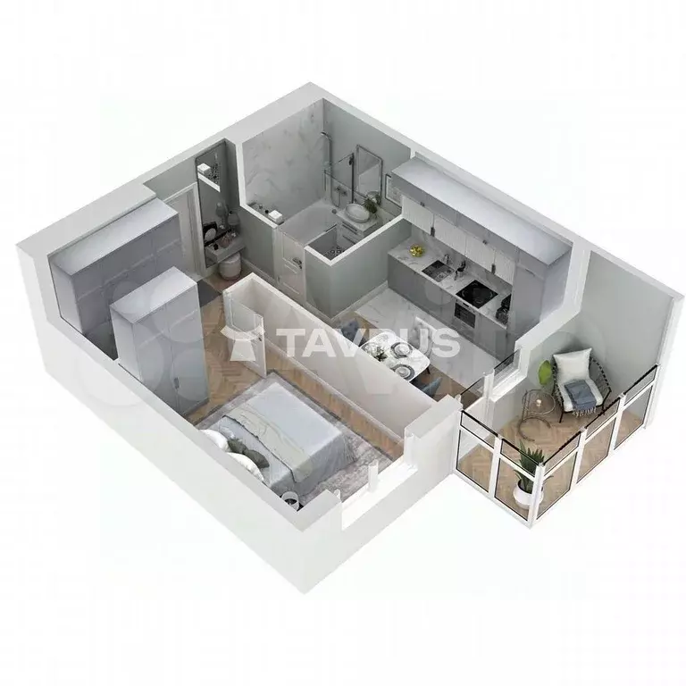 1-к кв. Крым, Симферопольский район, Молодежное пгт  (35.0 м) - Фото 1