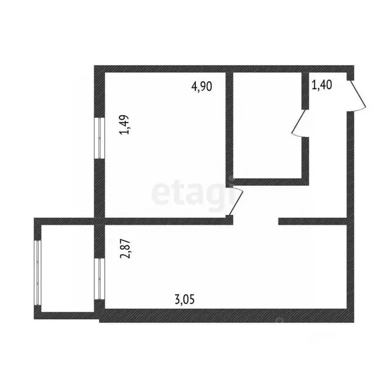 1-к кв. Белгородская область, Белгород Студенческая ул., 9 (31.0 м) - Фото 1