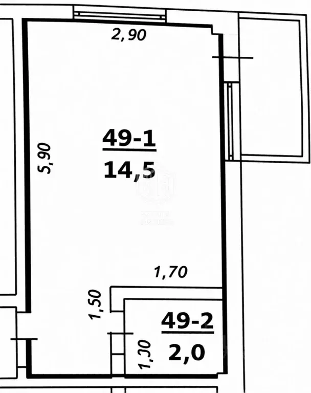 Студия Крым, Ялта ул. Суворовская, 8Д (20.0 м) - Фото 2