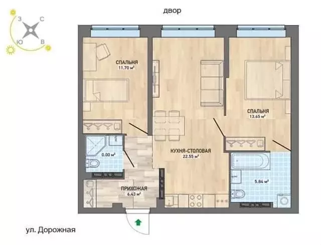 Продаётся 3-к квартира, 61.2 м - Фото 1