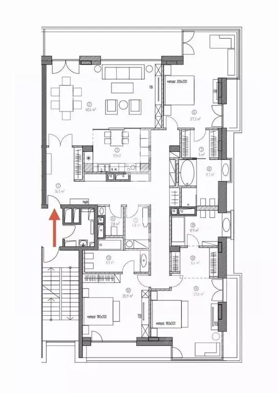 5-к кв. Москва Минская ул., 2Вк3 (241.0 м) - Фото 1