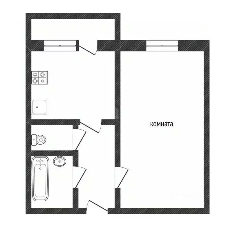 1-к кв. Ленинградская область, Кириши Молодежный бул., 1 (32.3 м) - Фото 0