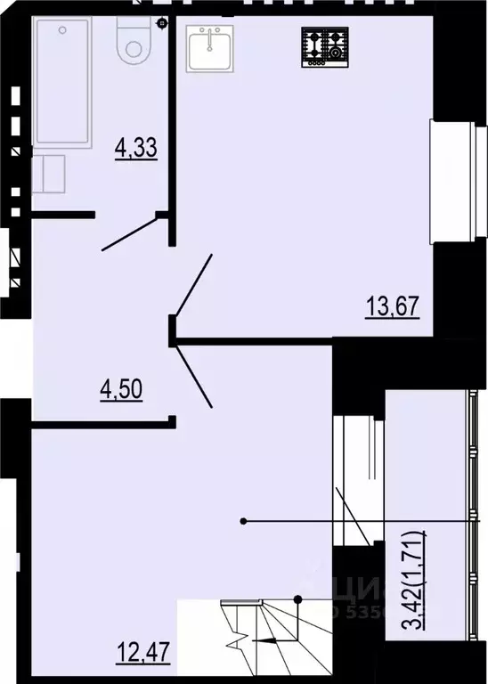 2-к кв. Костромская область, Кострома ул. Войкова, 34 (83.36 м) - Фото 1