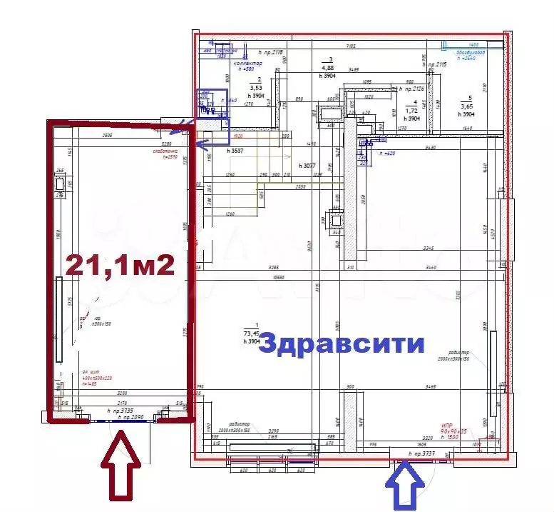 Помещение с отдельным входом возле  Магнита   22 м - Фото 0