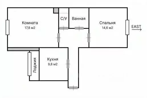 2-к кв. Москва ул. Ирины Левченко, 1 (57.0 м) - Фото 1