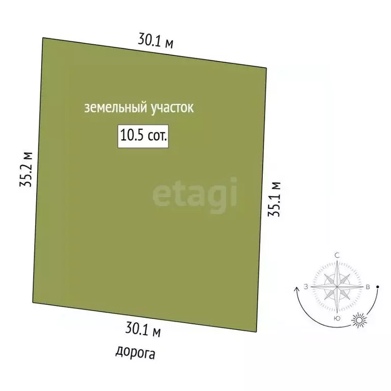 Участок в Тюменская область, Нижнетавдинский муниципальный округ, ... - Фото 1