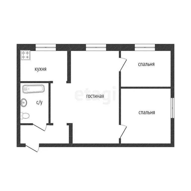 3-комнатная квартира: Кострома, проспект Мира, 131 (42.7 м) - Фото 0