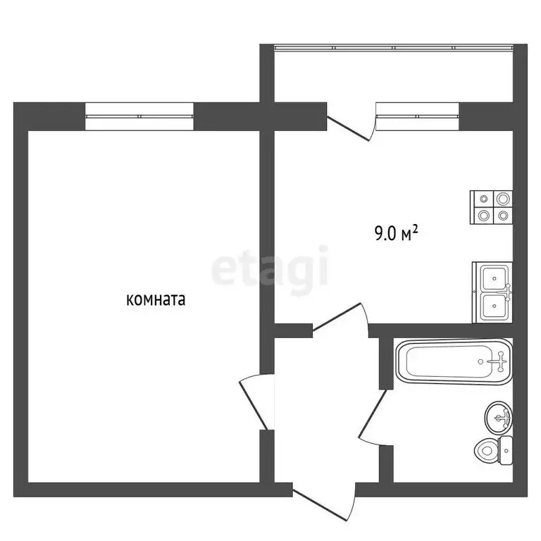 1-комнатная квартира: Муром, улица Артёма, 39 (36 м) - Фото 1