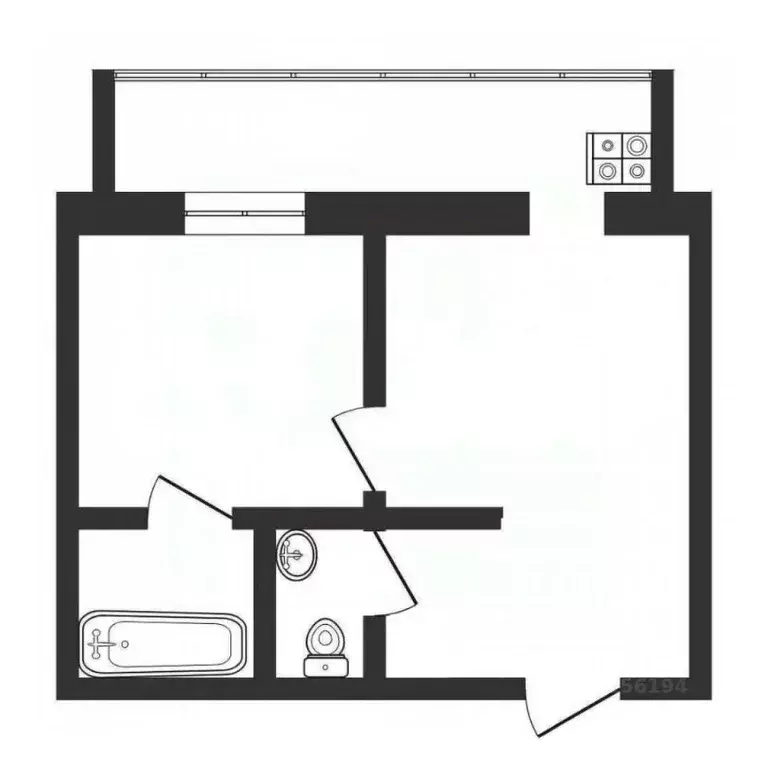 1-к кв. Тюменская область, Тюмень Харьковская ул., 69а (28.8 м) - Фото 2