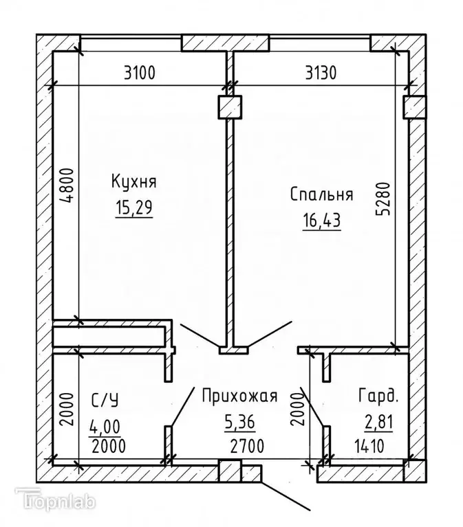 1-к кв. Кабардино-Балкария, Нальчик Кабардинская ул., 200 (44.0 м) - Фото 2