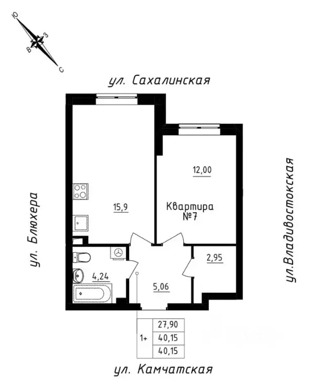 1-к кв. Свердловская область, Екатеринбург ул. Кронштадтская (40.15 м) - Фото 0