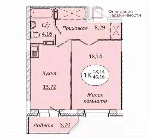 1-к кв. Новосибирская область, Новосибирск 2-я Воинская ул., 51 (46.2 ... - Фото 1