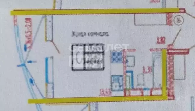 Студия Краснодарский край, Анапа Астраханская ул., 97 (28.0 м) - Фото 2