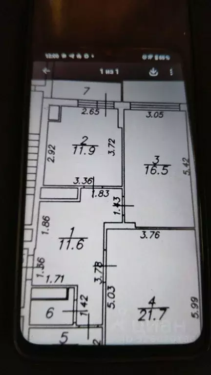 2-к кв. Астраханская область, Астрахань Брестская ул., 30 (67.4 м) - Фото 1