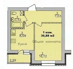 1-к кв. Новосибирская область, Новосибирск Дивногорский мкр, ул. ... - Фото 0
