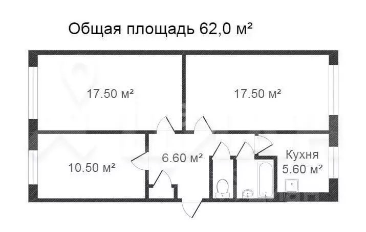 3-к кв. Иркутская область, Усть-Илимск ул. Наймушина, 8 (64.0 м) - Фото 1