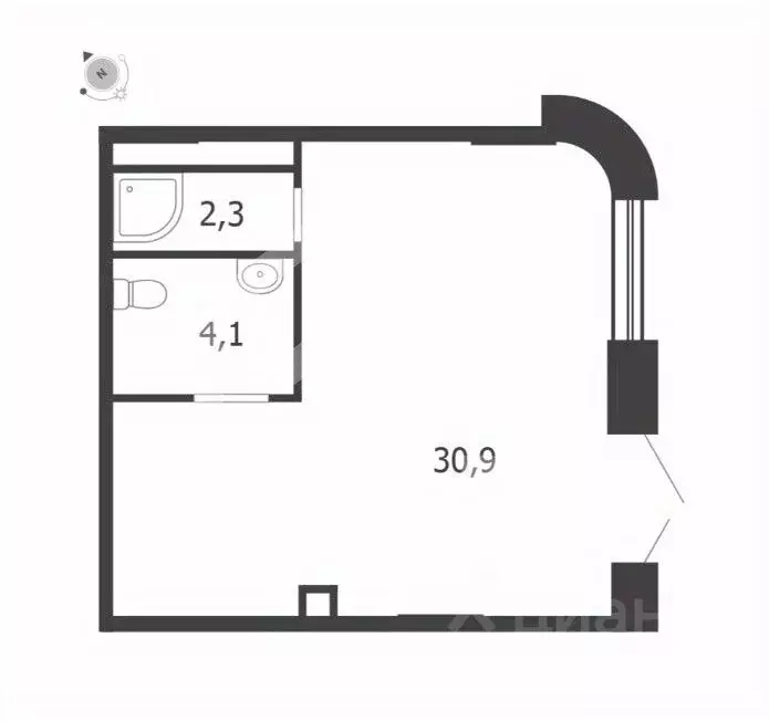 Помещение свободного назначения в Москва 3-я оч., Шагал жилой ... - Фото 2