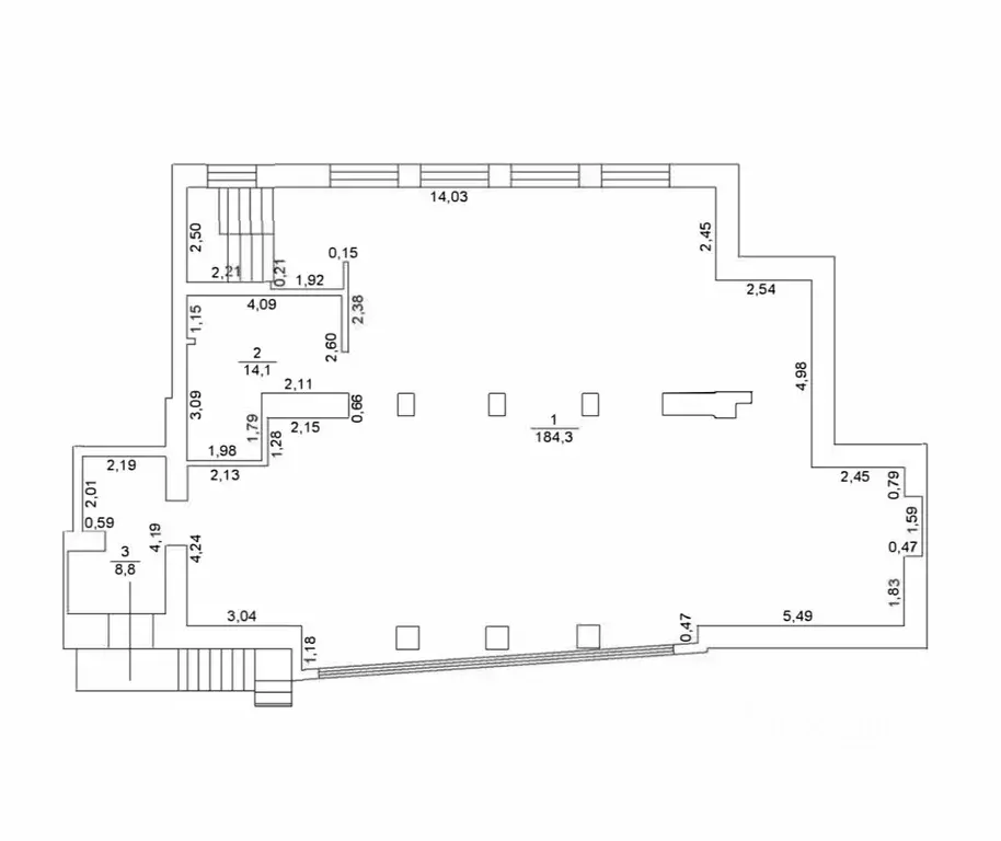 Помещение свободного назначения в Москва просп. Вернадского, 25 (207 ... - Фото 1