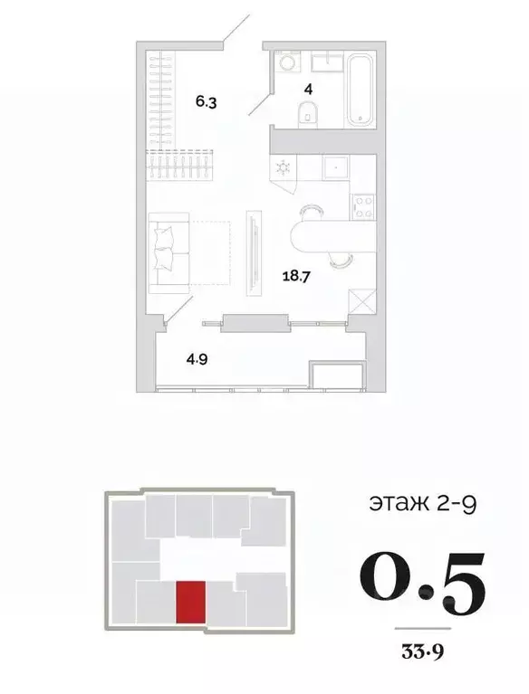 1-к кв. Пензенская область, Пенза проезд 2-й Свердлова, 4 (33.9 м) - Фото 0