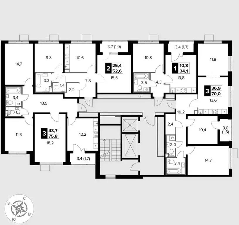 3-к кв. Московская область, Ленинский городской округ, д. Сапроново ... - Фото 2
