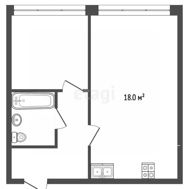 1-к кв. Оренбургская область, Оренбург Уральская ул., 2/25 (39.0 м) - Фото 1