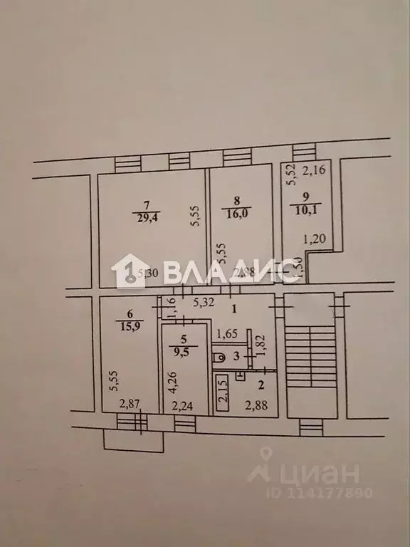 4-к кв. Иркутская область, Иркутск Сибирская ул., 23 (98.4 м) - Фото 2