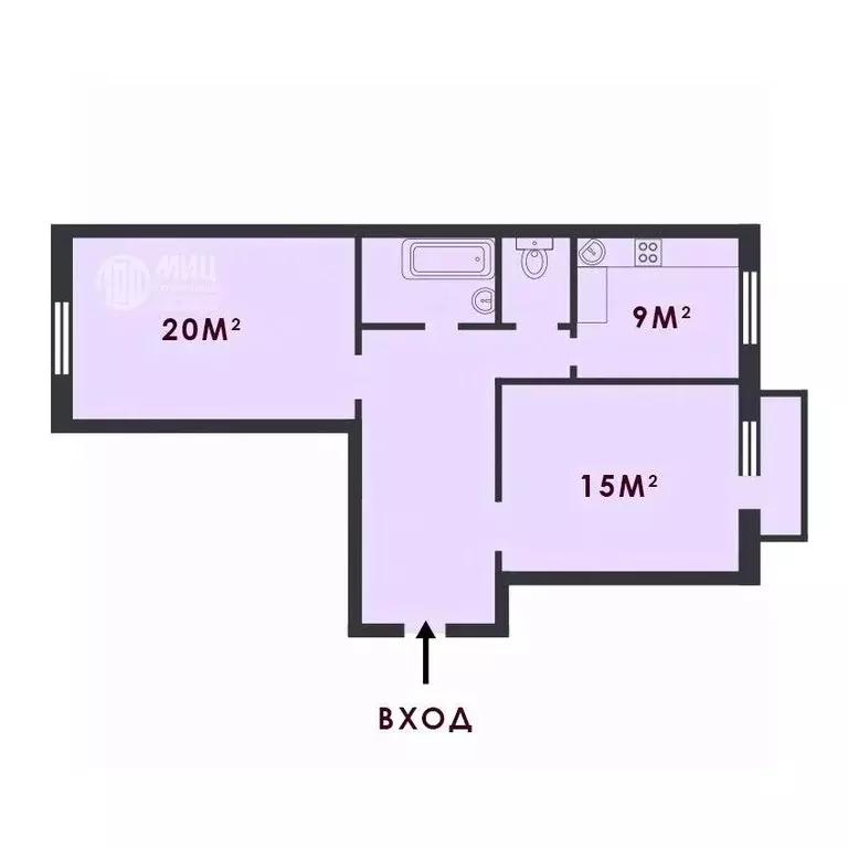 2-к кв. Москва ул. Советской Армии, 13 (55.9 м) - Фото 2