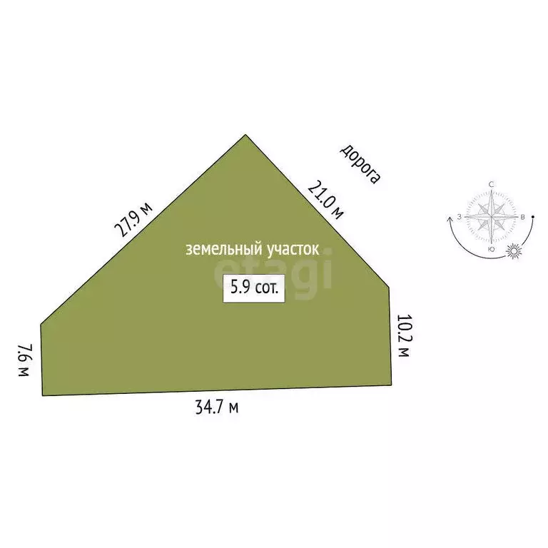 Участок в Чикча, коттеджный посёлок Вишня (5.92 м) - Фото 1