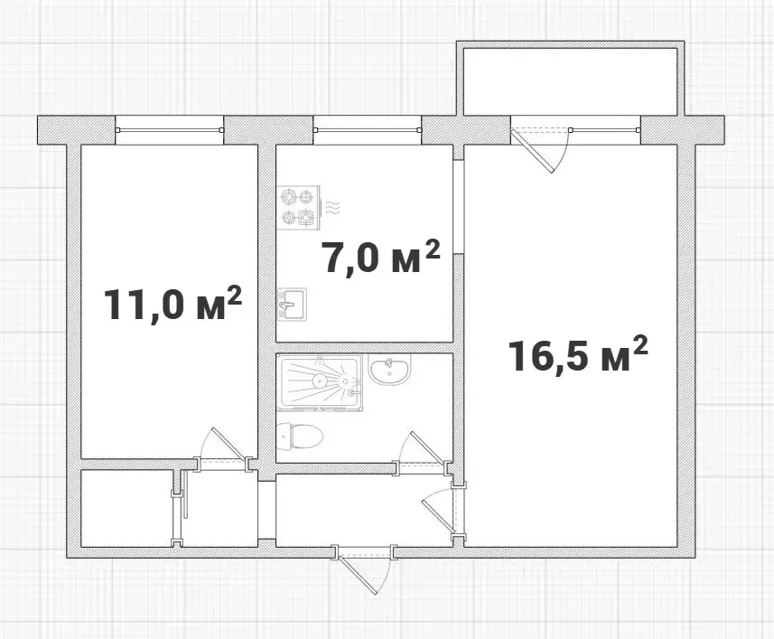 Продаётся 2-к квартира, 42.3 м - Фото 0