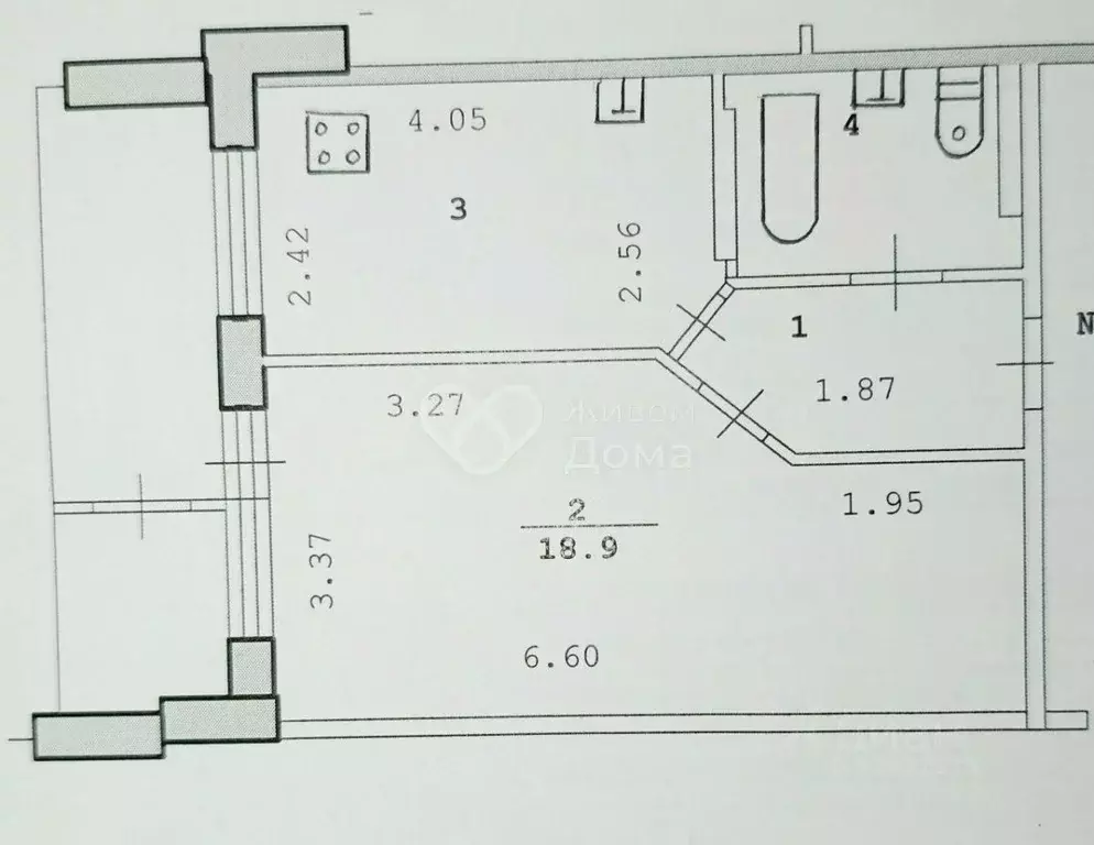 1-к кв. Волгоградская область, Волгоград Шекснинская ул., 30 (37.2 м) - Фото 2