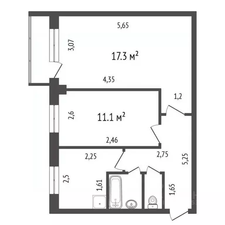 3-к кв. Красноярский край, Красноярск ул. Академика Павлова, 35 (61.2 ... - Фото 2