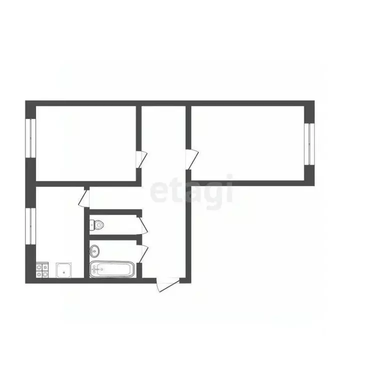 2-к кв. Московская область, Дмитров ул. Космонавтов, 22 (45.4 м) - Фото 2