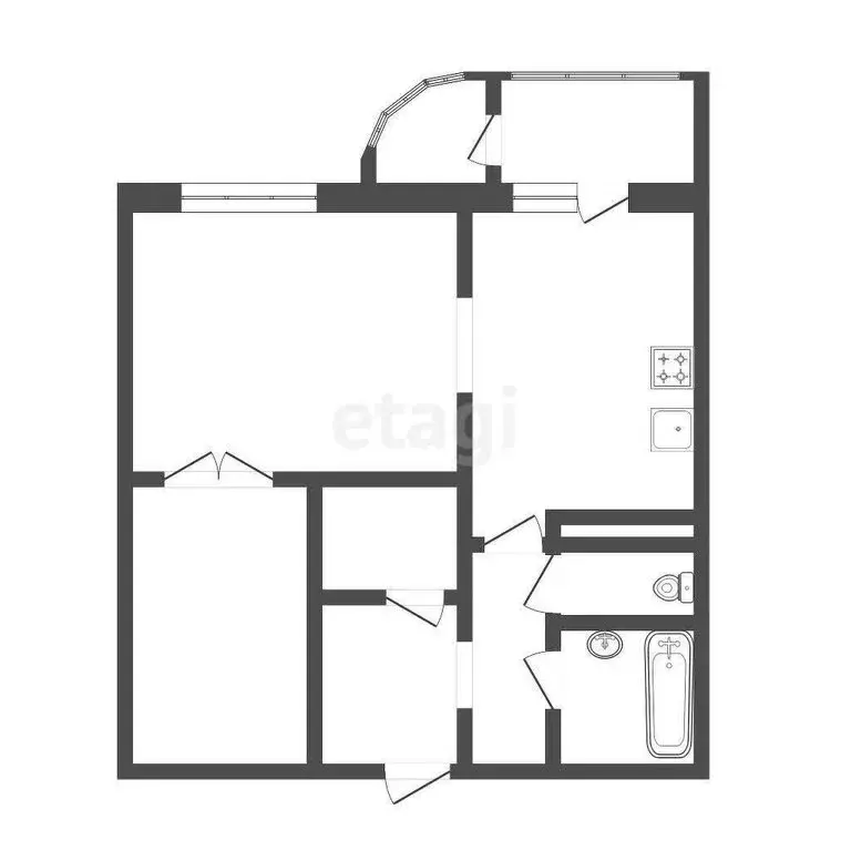 1-комнатная квартира: Дмитров, микрорайон имени В.Н. Махалина, 40 ... - Фото 1