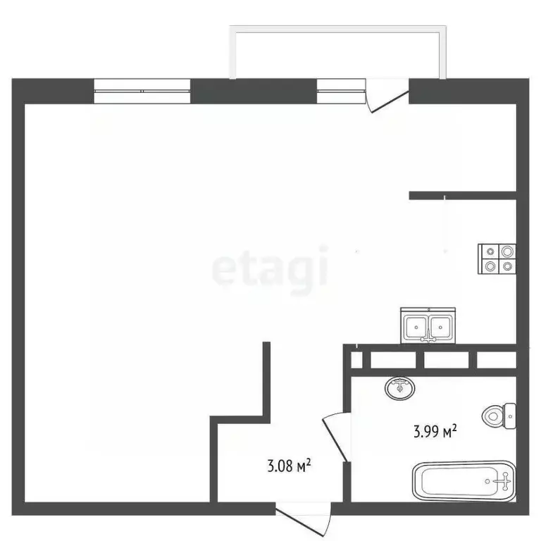 1-к кв. Тюменская область, Тюменский муниципальный округ, д. Патрушева ... - Фото 1
