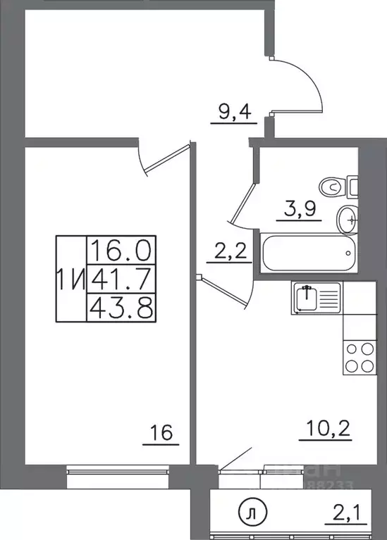 1-к кв. Иркутская область, Иркутск ИВАТУ городок, Авиатор жилой ... - Фото 1