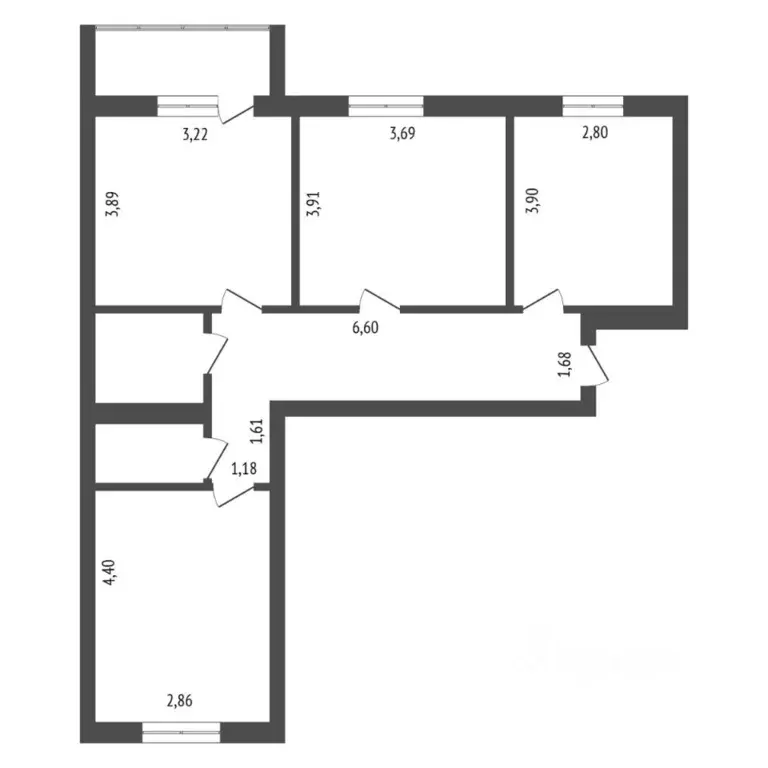 2-к кв. Тюменская область, Тюмень ул. Самарцева, 30 (67.7 м) - Фото 2