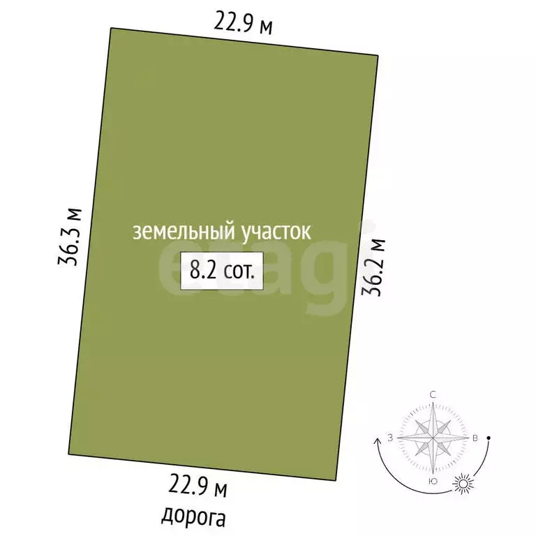 Участок в Симферопольский район, село Родниково (8.21 м) - Фото 1