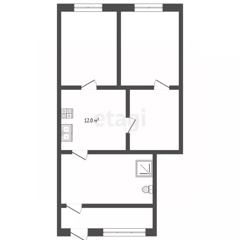 3-к кв. Владимирская область, Муром Стахановская ул., 17 (58.6 м) - Фото 2