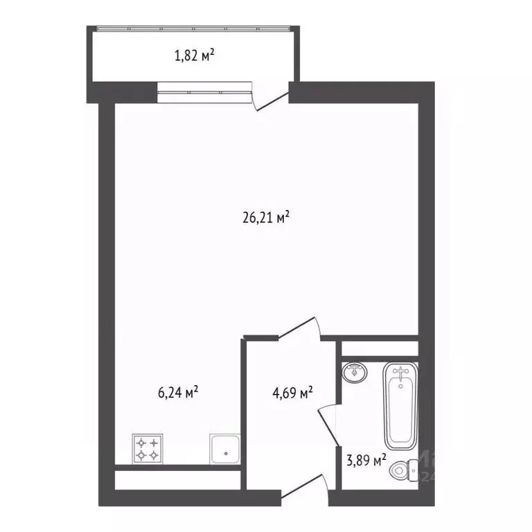 Студия Башкортостан, Уфа ул. Софьи Перовской, 22 (45.0 м) - Фото 2
