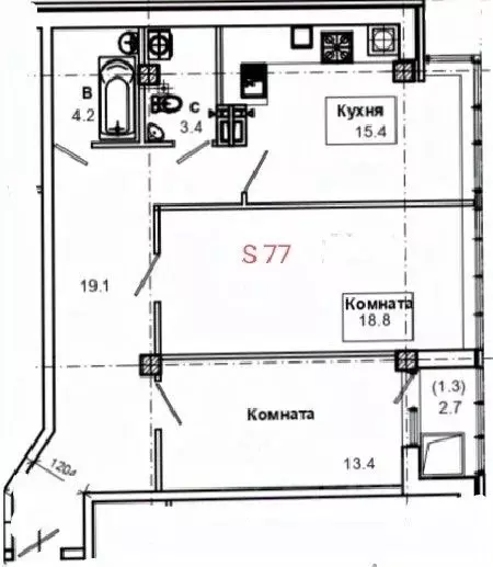 2-к кв. Ставропольский край, Пятигорск ул. Пестова (77.0 м) - Фото 0