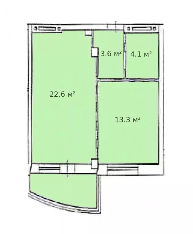 2-к кв. Красноярский край, Красноярск наб. Ярыгинская, 5 (43.6 м) - Фото 1