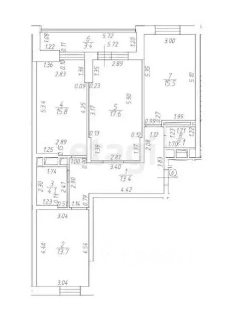 3-к кв. Татарстан, Казань ул. Заслонова, 40к2 (90.0 м) - Фото 1