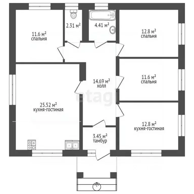 Дом в Ростовская область, Ростов-на-Дону ул. 2-я Турнирная (120 м) - Фото 1