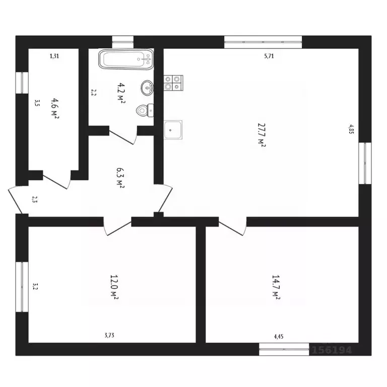 Коттедж в Тюменская область, Тюменский район, д. Якуши  (72 м) - Фото 1